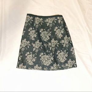 Gap floral denim stretch pencil skirt